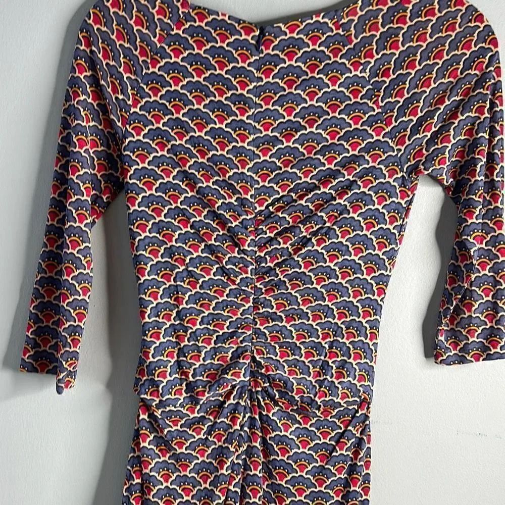 Boden Harper Dress Faux Wrap Ruched Waist Sz 6 - Picture 8 of 10